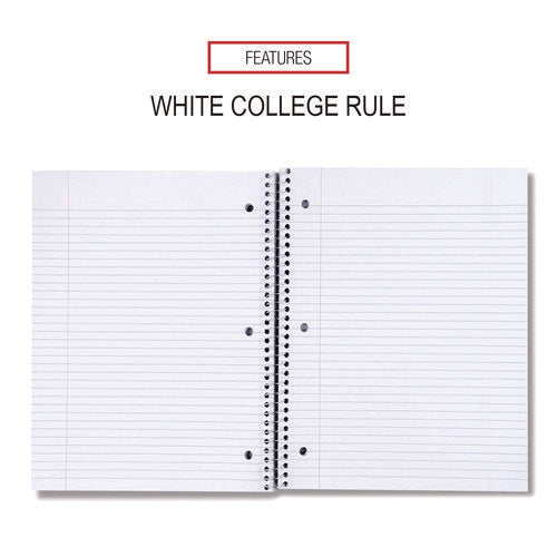Image of Universal® Wirebound Notebook, 3-Subject, Medium/College Rule, Black Cover, (120) 11 x 8.5 Sheets