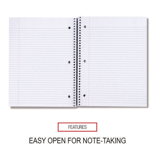 Image of Universal® Wirebound Notebook, 3-Subject, Medium/College Rule, Black Cover, (120) 11 x 8.5 Sheets