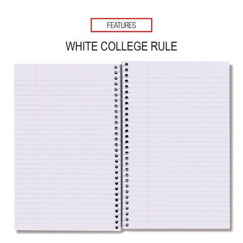 Image of Universal® Wirebound Notebook, 3-Subject, Medium/College Rule, Black Cover, (120) 9.5 x 6 Sheets