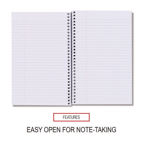 Image of Universal® Wirebound Notebook, 3-Subject, Medium/College Rule, Black Cover, (120) 9.5 x 6 Sheets