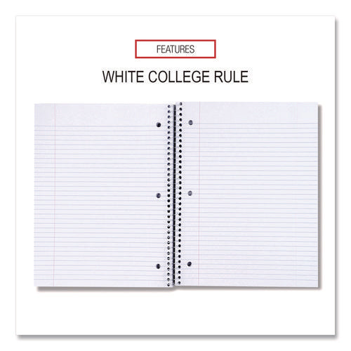 Image of Universal® Wirebound Notebook, 1-Subject, Medium/College Rule, Black Cover, (100) 11 x 8.5 Sheets
