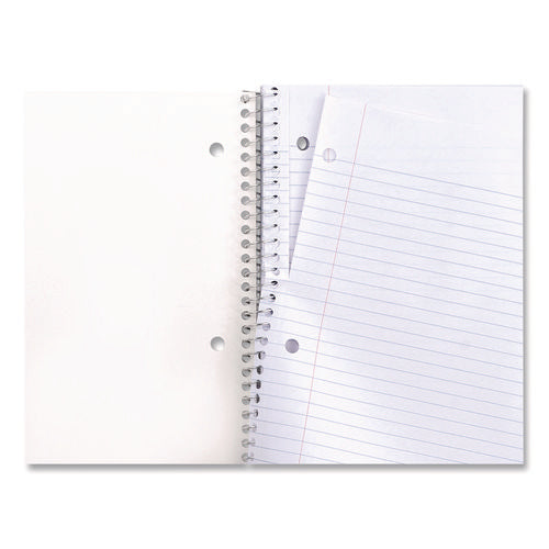 Image of Universal® Wirebound Notebook, 1-Subject, Medium/College Rule, Black Cover, (100) 11 x 8.5 Sheets
