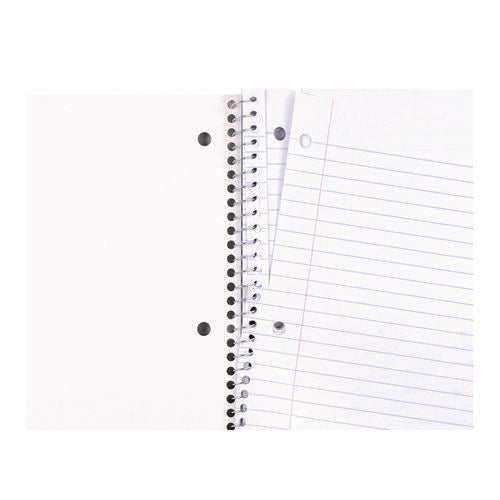 Image of Universal® Wirebound Notebook, 1-Subject, Wide/Legal Rule, Black Cover, (70) 10.5 x 8 Sheets