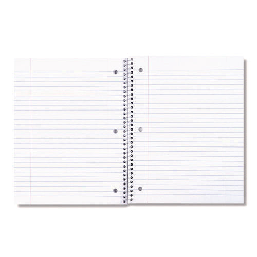 Image of Universal® Wirebound Notebook, 1-Subject, Wide/Legal Rule, Black Cover, (70) 10.5 x 8 Sheets