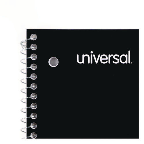 Image of Universal® Wirebound Notebook, 1-Subject, Quadrille Rule (4 sq/in), Black Cover, (70) 10.5 x 8 Sheets