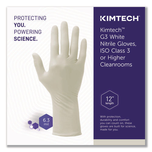 Image of Kimtech G3 White Nitrile Gloves, X-Large, 6.3 mil, 1,000/Carton