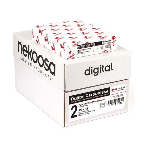 Image of Nekoosa Fast Pack Digital Carbonless Paper, 2-Part, 8.5 X 11, White/canary, 500 Sheets/ream, 5 Reams/carton