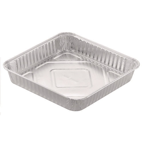 Image of HFA® 8" Square Cake Pan, 7.88 x 7.88 x 1.31, Silver, Aluminum, 500/Carton