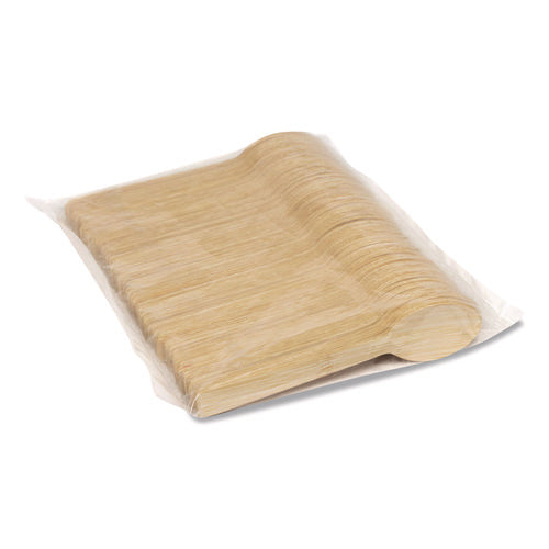 Image of Dixie® Bamboo Cutlery, Mediumweight Spoon, Paper, Light Golden, 100/Pack, 10 Packs/Carton