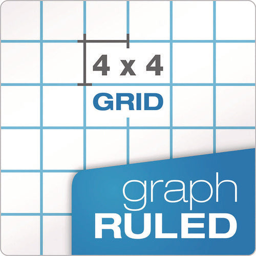Image of Ampad® Quadrille Pads, Quadrille Rule (4 sq/in), 50 White (Standard 15 lb Bond) 8.5 x 11 Sheets