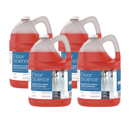 Image of Diversey Floor Science Neutral Floor Cleaner Concentrate, Citrus Scent, 1 gal, 4/Carton