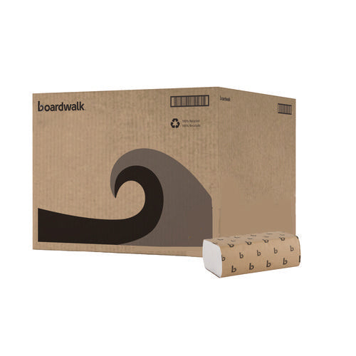 Image of Boardwalk® Multifold Paper Towels, 1-Ply, 9 x 9.45, White, 250 Towels/Pack, 16 Packs/Carton