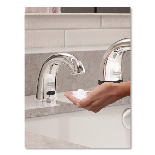 Image of Rubbermaid® Commercial One Shot Soap Dispenser - Touch Free, Foam, 1.9 X 5.5 X 4, Polished Chrome