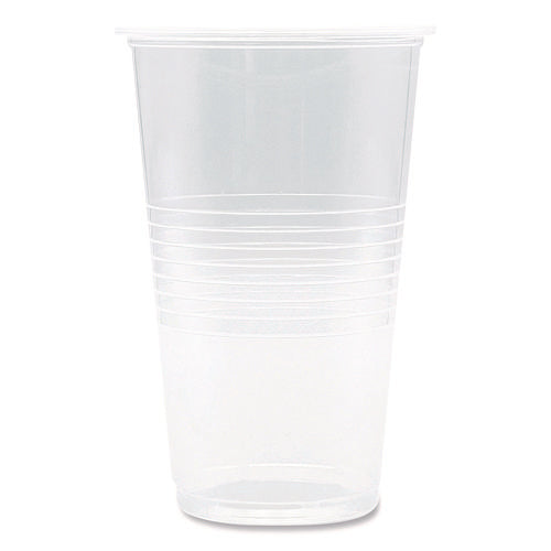 Image of Boardwalk® Translucent Plastic Cold Cups, 20 oz, Clear, 1,000/Carton