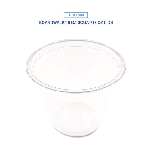 Image of Boardwalk® Clear Plastic Cold Cups, Squat, 9 oz, 1,000/Carton