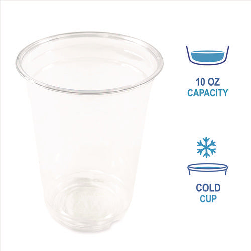 Image of Boardwalk® Clear Plastic PET Cups, 10 oz, 50/Pack