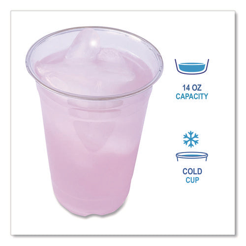 Image of Boardwalk® Clear Plastic PET Cups, 14 oz, 50/Bag, 20 Bags/Carton