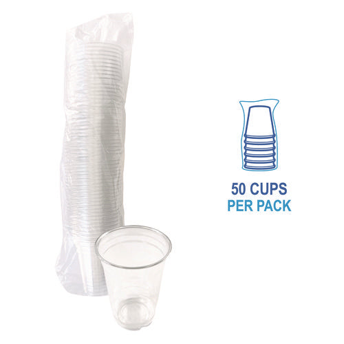 Image of Boardwalk® Clear Plastic PET Cups, 14 oz, 50/Pack