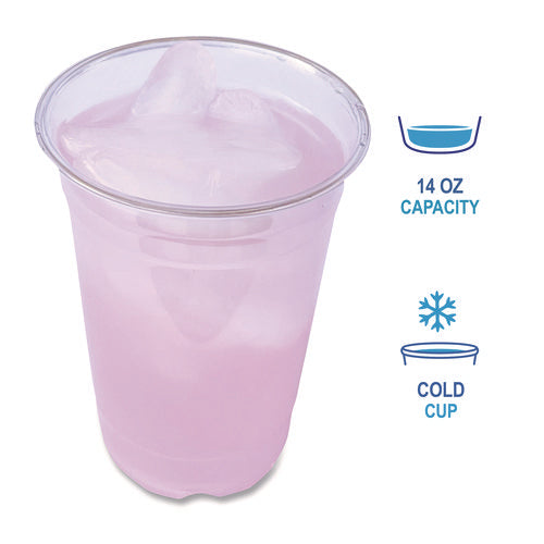 Image of Boardwalk® Clear Plastic PET Cups, 14 oz, 50/Pack