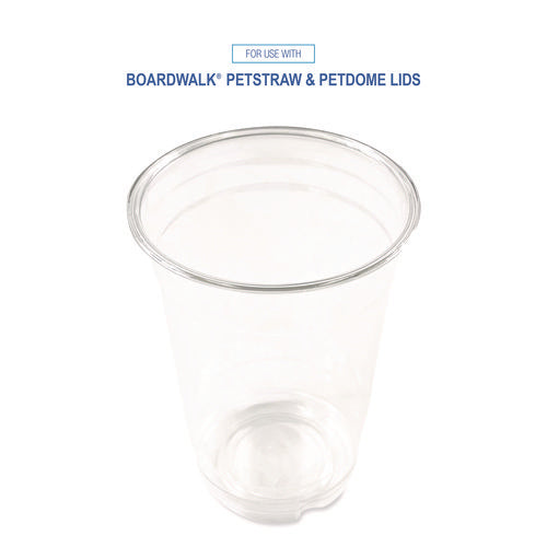 Image of Boardwalk® Clear Plastic PET Cups, 14 oz, 50/Pack
