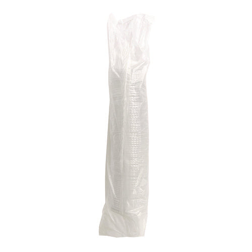 Image of Boardwalk® Crystal-Clear Cold Cup Straw-Slot Lids, Fits 9 oz to 10 oz Cold Cups, Plastic, Clear, 1,000/Carton