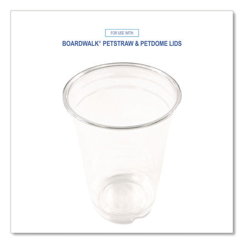 Image of Boardwalk® Clear Plastic PET Cups, 14 oz, 50/Bag, 20 Bags/Carton