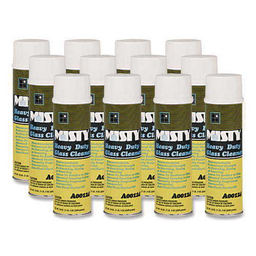 Image of Misty® Heavy-Duty Glass Cleaner, Citrus, 20 Oz Aerosol Spray, 12/carton