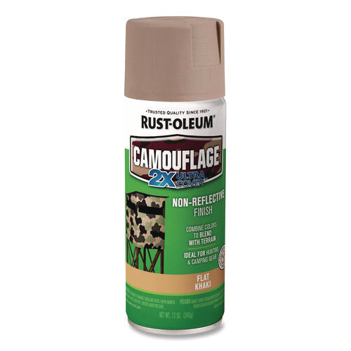 Image of Rust-Oleum® Camouflage Spray Paint, Flat Khaki, 12 oz Aerosol Can