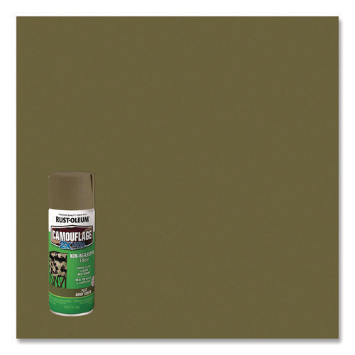 Image of Rust-Oleum® Camouflage Spray Paint, Flat Army Green, 12 oz Aerosol Can