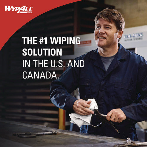 Image of WypAll® Disinfecting Wipes, 1-Ply, 5.16 x 8.5, Fresh Scent, White, 185 Sheets/Canister, 3 Canisters/Carton