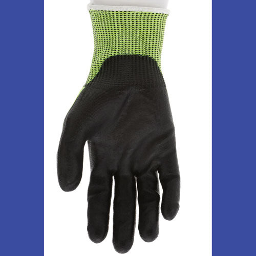 Image of MCR Safety Cut Pro 9277PU Gloves, X-Large, Black/Lime, Dozen