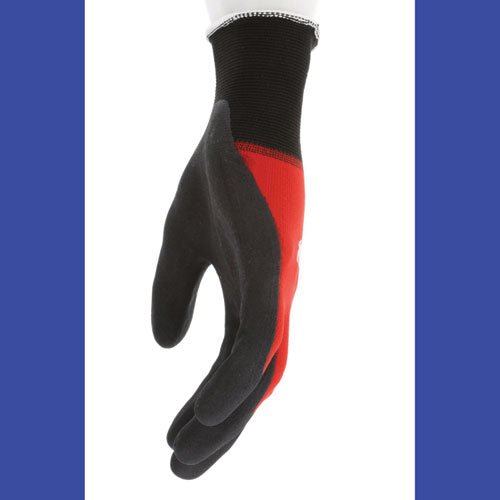 Image of MCR Safety Ninja BNF N96970 Gloves, X-Large, Black/Red, Dozen