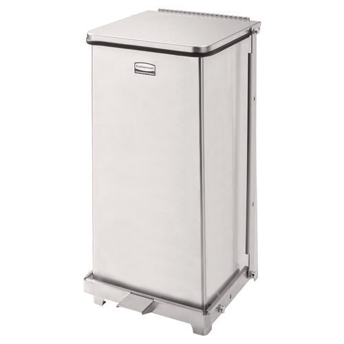 Image of Rubbermaid® Commercial Defenders Heavy-Duty Steel Step Can, 6.5 gal, Stainless Steel