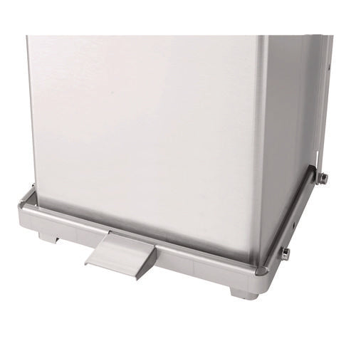 Image of Rubbermaid® Commercial Defenders Heavy-Duty Steel Step Can, 6.5 gal, Stainless Steel