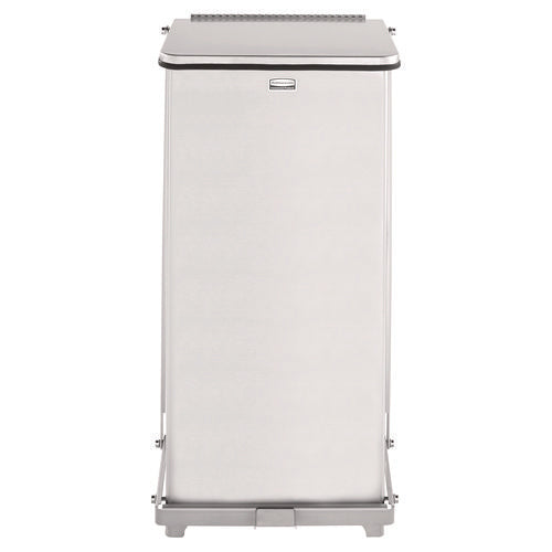 Image of Rubbermaid® Commercial Defenders Heavy-Duty Steel Step Can, 6.5 gal, Stainless Steel