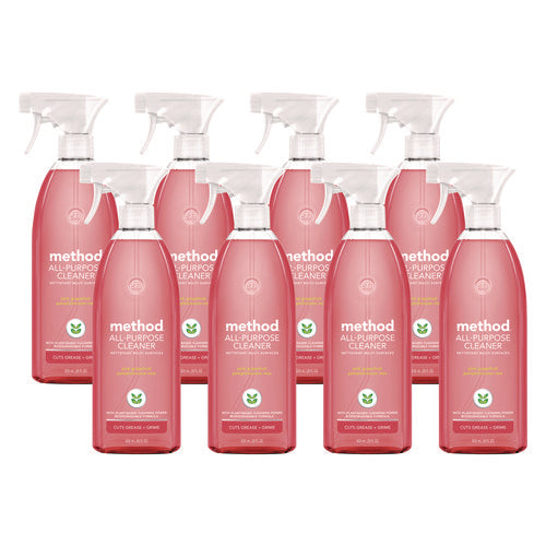 Image of Method® All Surface Cleaner, Pink Grapefruit, 28 Oz Spray Bottle, 8/carton