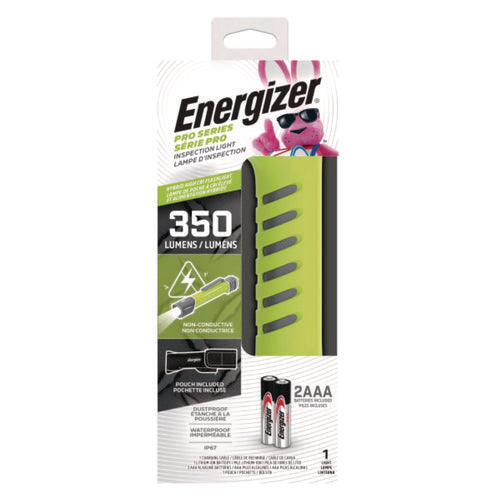 Image of Energizer® Pro Series Inspection Light, Rechargeable Lithium Ion/2 AAA Batteries (Included), Gray/Green