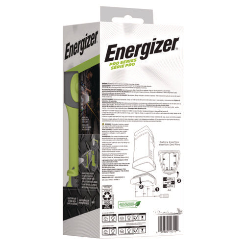 Image of Energizer® Pro Series Work Light, Rechargeable Lithium Ion/3 AA Batteries (Included), Gray/Green