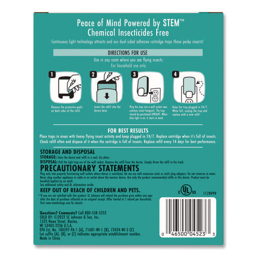 Image of SC Johnson® STEM Light Trap, with Refill, 4/Carton