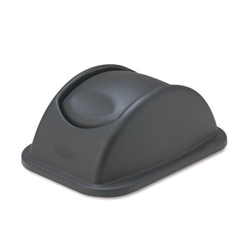 Image of Rubbermaid® Commercial Rectangular Free-Swinging Plastic Lids, Black