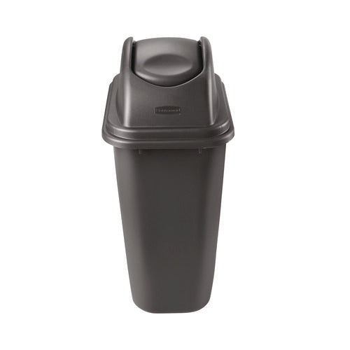 Image of Rubbermaid® Commercial Rectangular Free-Swinging Plastic Lid, Black