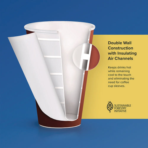 Image of SOLO® Thermoguard Insulated Paper Hot Cups, 20 oz, Steam Print Design, 600/Carton