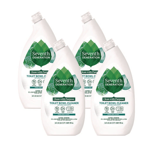 Image of Seventh Generation® Toilet Bowl Cleaner, Fresh Mint Scent, 24 oz Bottle, 4/Carton