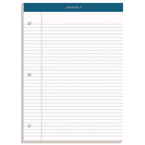 Image of TOPS Double Docket Ruled Pads With Extra Sturdy Back, Medium/college Rule, 100 White 8.5 X 11.75 Sheets