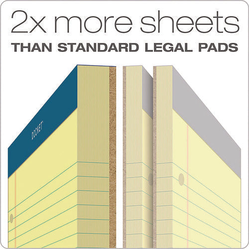 Image of TOPS Double Docket Ruled Pads With Extra Sturdy Back, Medium/college Rule, 100 Canary-Yellow 8.5 X 11.75 Sheets