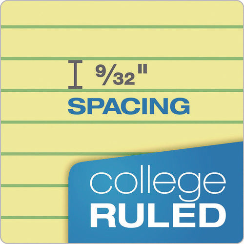 Image of TOPS Double Docket Ruled Pads With Extra Sturdy Back, Medium/college Rule, 100 Canary-Yellow 8.5 X 11.75 Sheets