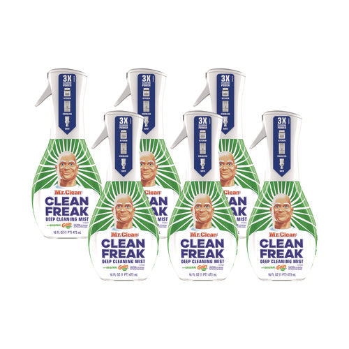 Image of Mr. Clean® Clean Freak Deep Cleaning Mist Multi-Surface Spray, Gain Original, 16 Oz Spray Bottle, 6/carton