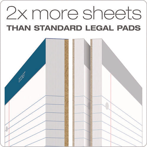 Image of TOPS Double Docket Ruled Pads With Extra Sturdy Back, Wide/legal Rule, 100 White 8.5 X 11.75 Sheets