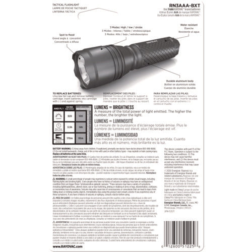 Image of Rayovac® Led Aluminum Flashlight, 3 Aaa Batteries (included), Black