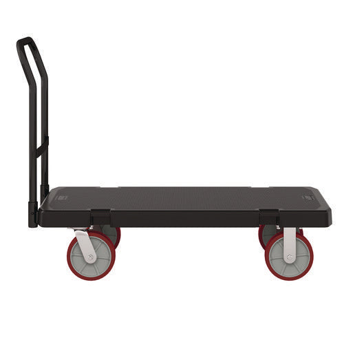 Image of Suncast Commercial® Resin Platform Truck, 1,600 lb Capacity, 24.25 x 52.25 x 41, Black